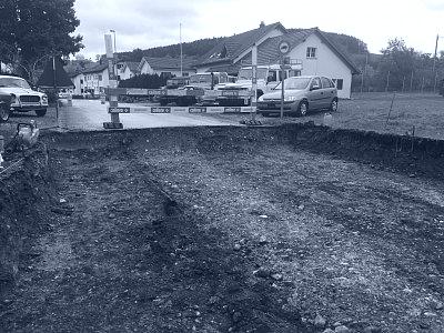 Einbau des Kieskoffers