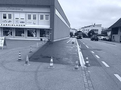 Verlängerung des Gehwegs