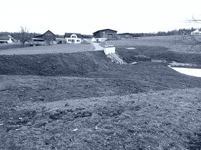 Einlaufbauwerk und Rückhaltebecken Rüselbach