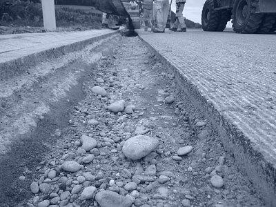 Abgefräster Asphaltbelag