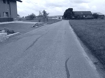 Alter Dorfeingang vor der Sanierung