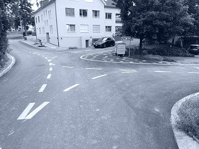 Neue Kreuzung Bachstrasse