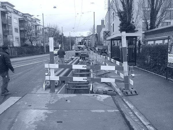 Leitungsverlauf Bushaltestelle