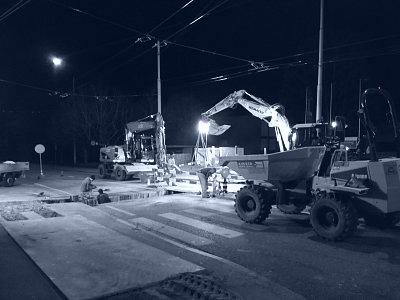 Nachteinsatz Querung Kanzleistrasse