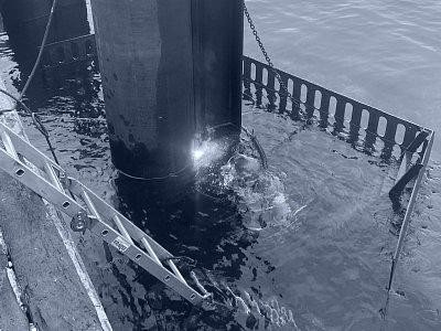 Schweissarbeiten unter Wasser