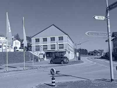 Ansicht West mit Kreuzung