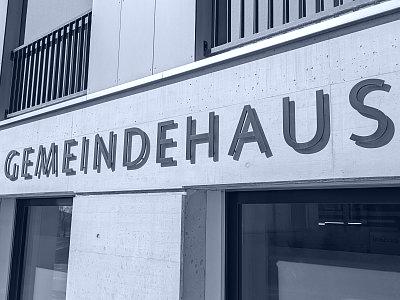 Beschriftung Gemeindehaus