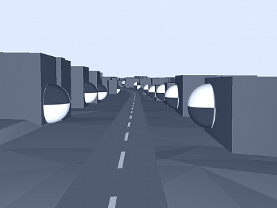 3D Modell Ansicht Strasse