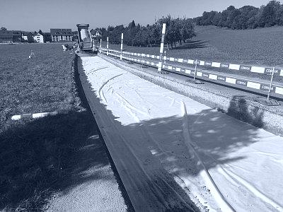 Einbau des Kieskoffers